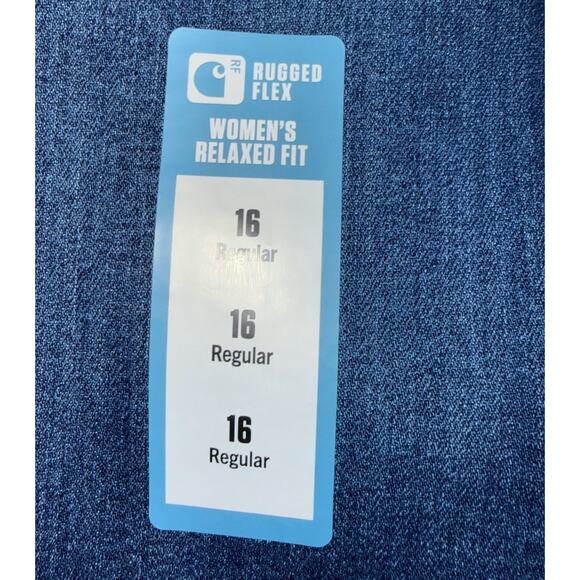 Carhartt Women's Relaxed Fit Rugged Flex Jeans Size 16 Regular Blue New - Picture 5 of 9